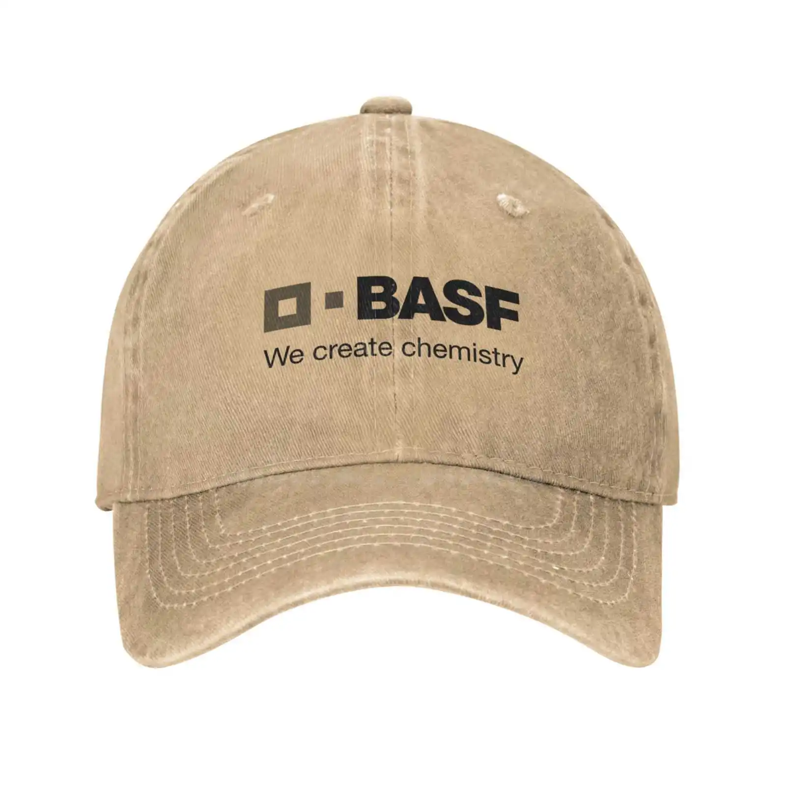 Boné de beisebol com logotipo BASF Qualidade Denim Cap, Chapéu De Malha