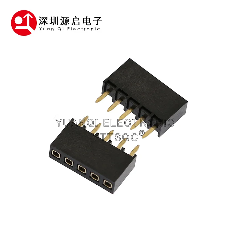 20PCS 2.54mm PH6.8 DIP Single Row 1*2P3P4P5P6P7P8P9P10P-40P Straight Rohs Gold 0.1" Pitch PCB Female Pin Header Connector Socket