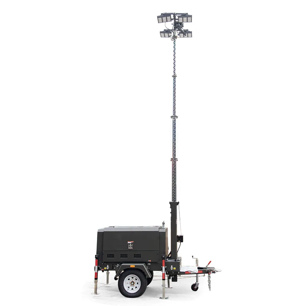 Portable Mobile Diesel Lighting Tower with 100L Fuel Tank Chinese Engine Brand
