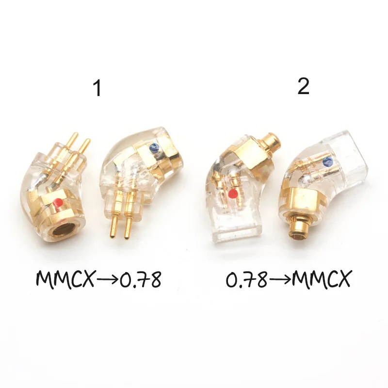 Super Mini MMCX 0,78 Macho para Fêmea 0,78mm QDC FitEar JH EXK Acoustune UM V3 IM IE 500PRO IE 40PRO Adaptador de Plugue IPXA2DC