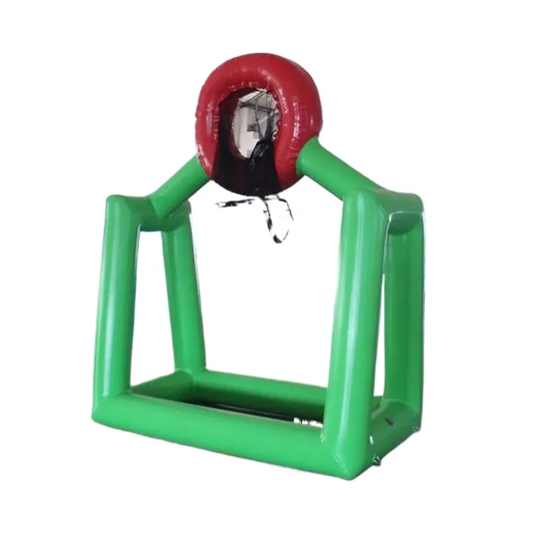 Inflatable floating basketball hoop for pool games