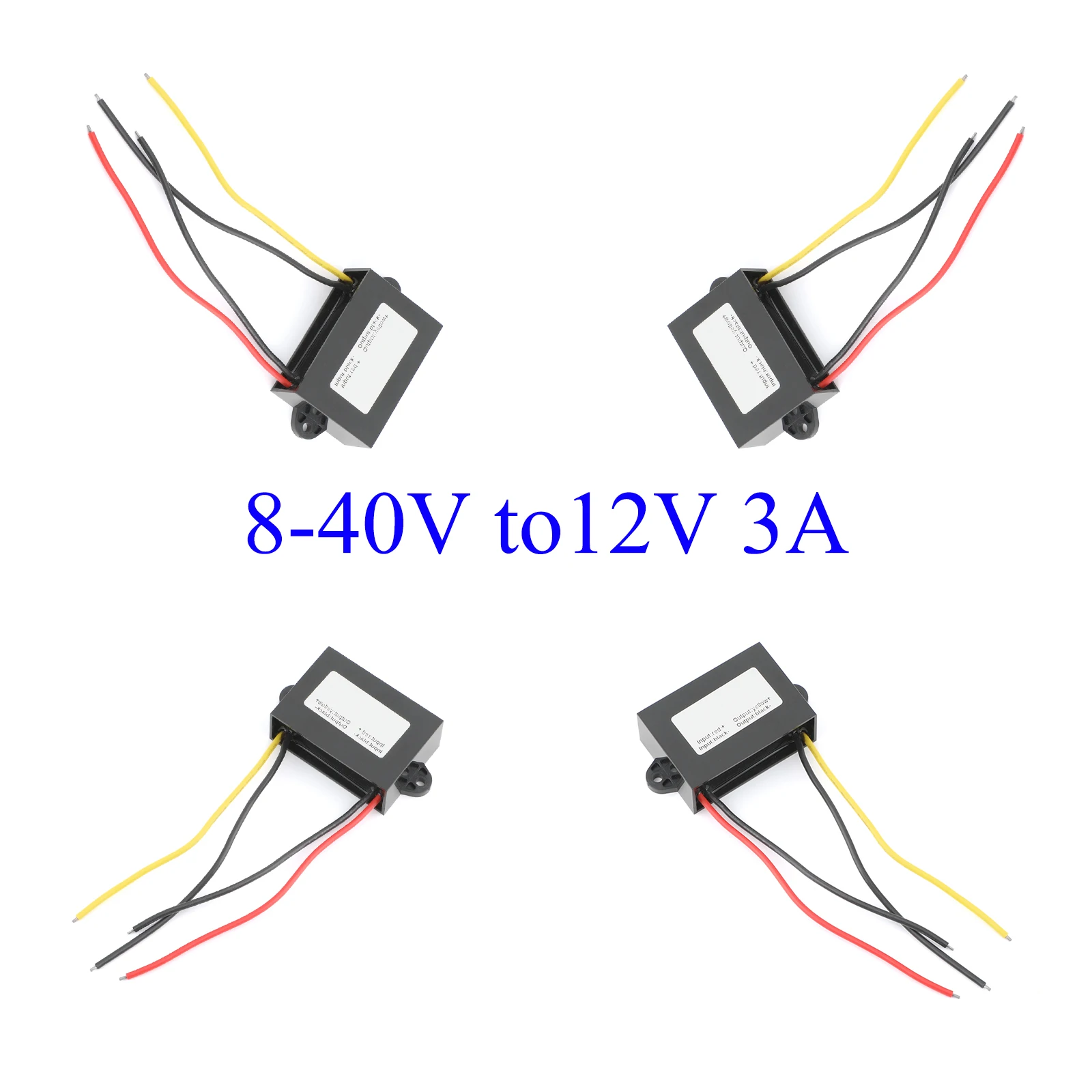 DC-DC Converter 8V-40V to 12V 3A 36W Step-up and Step-down Module 36W Waterproof Power Regulator