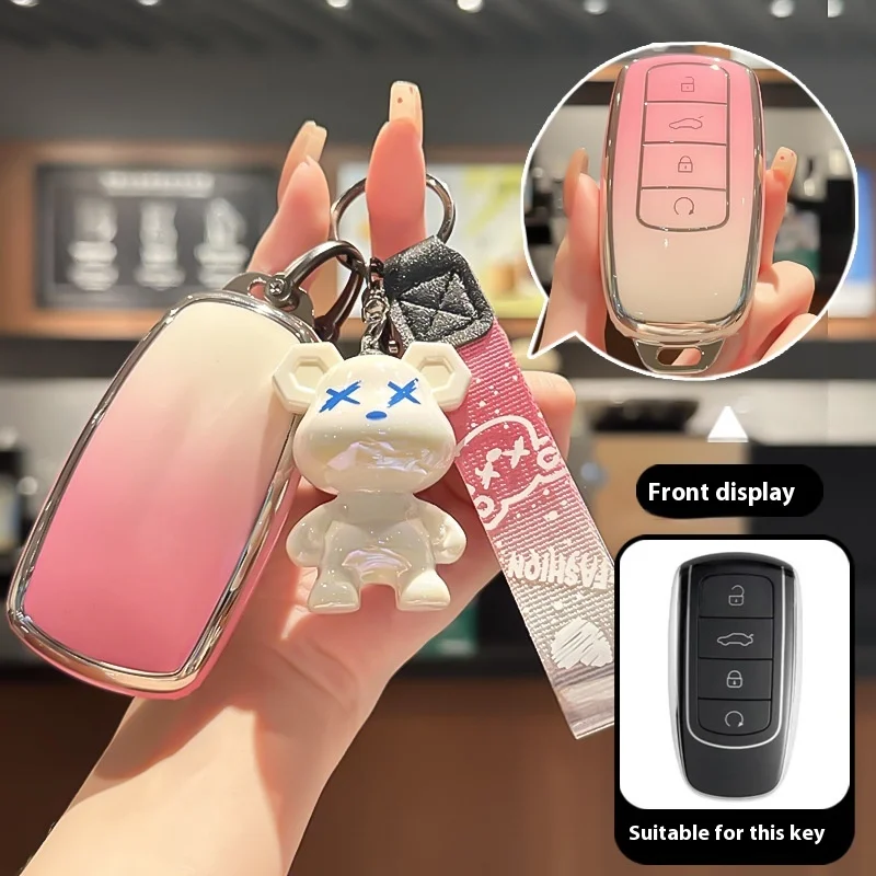 

Luxury TPU for Chery Omoda 5 C5 Tigo 7 8 Pro Max Tigo 7 8 Plus Arrizo 5 Plus Key Cover Case Keychain Car Key Accessories Holder