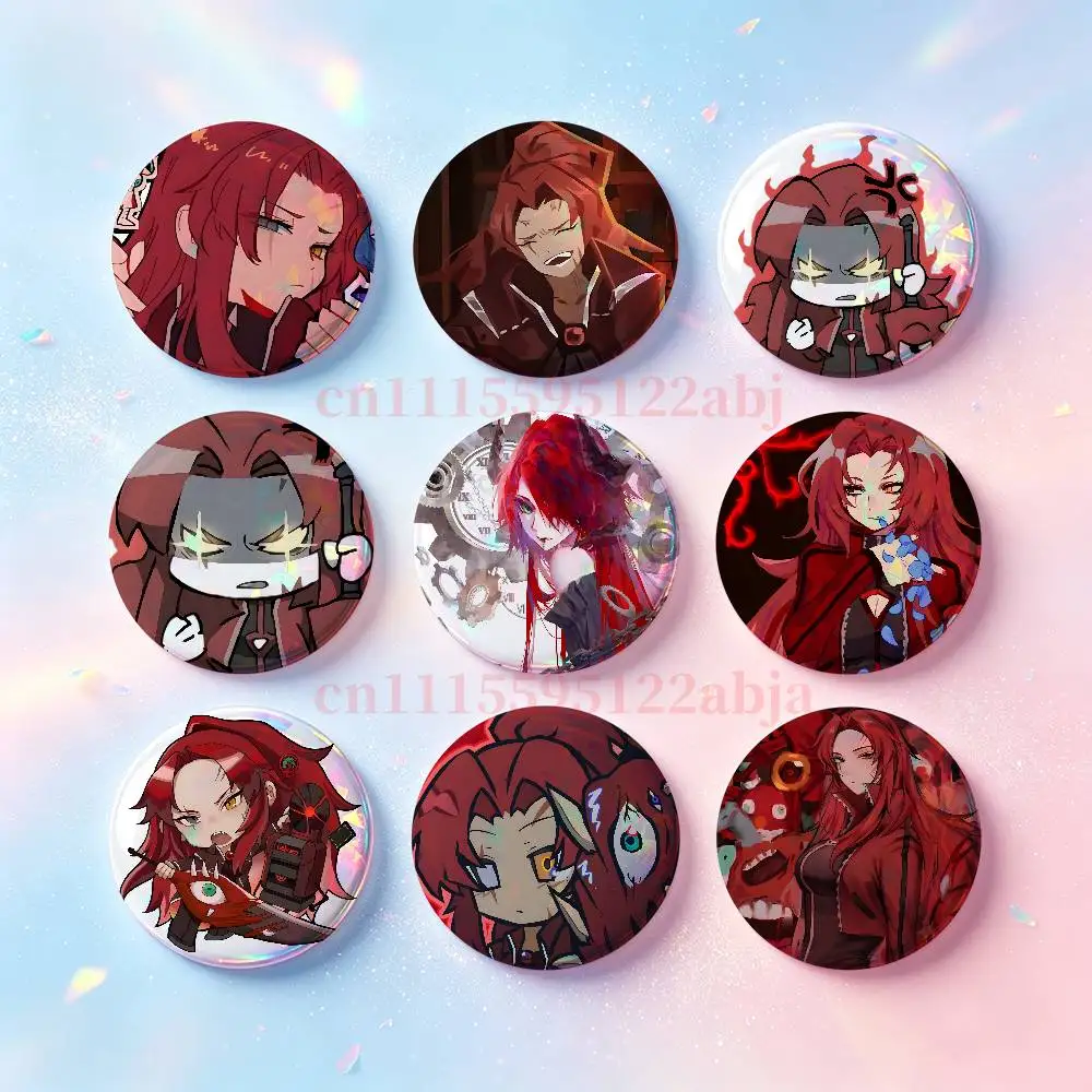 G-Gebura  Red Mist L-Lobotomy Corporation Badges 25 32 44 58 75 mm Round Customizable Wholesale Fan goods Self-made fan freebies