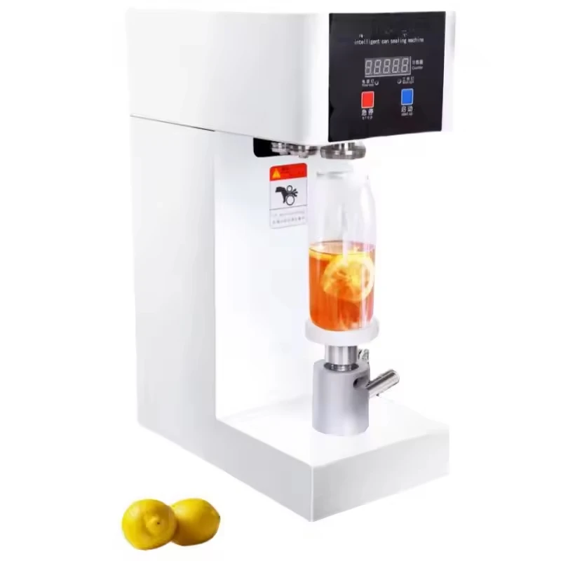 

QLS-180 Can Sealing Machine Commercial Beverage Sealing Cup Milk Tea Shop Semi-Automatic Milk Tea/Coffee Can Sealer