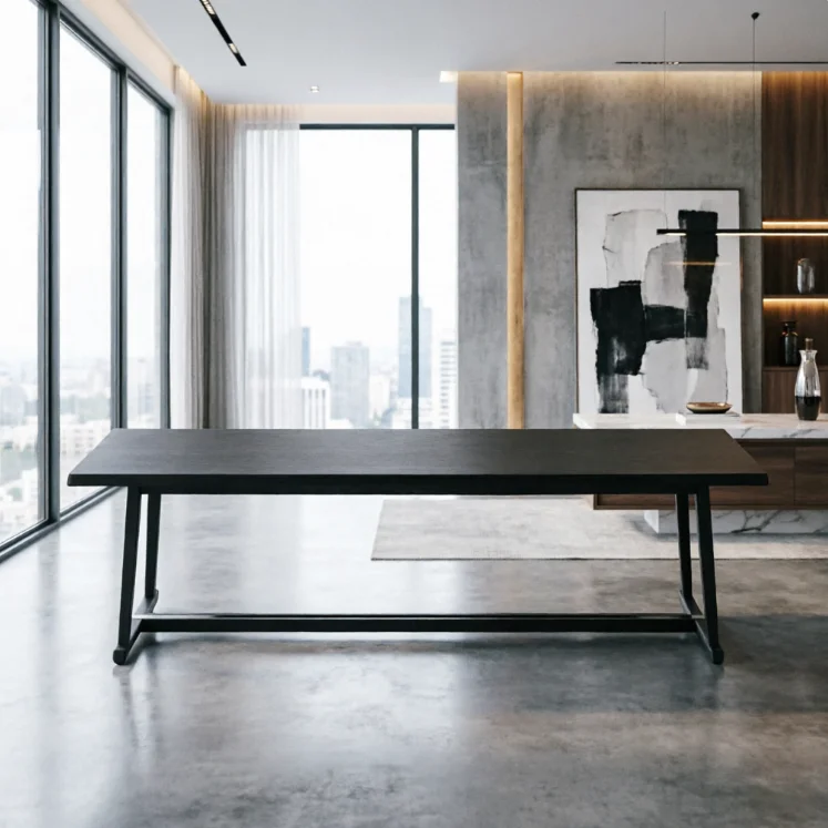 & Dining Table Desk Oak Modern Style Restaurant Furniture Hotel Lobby Hotel