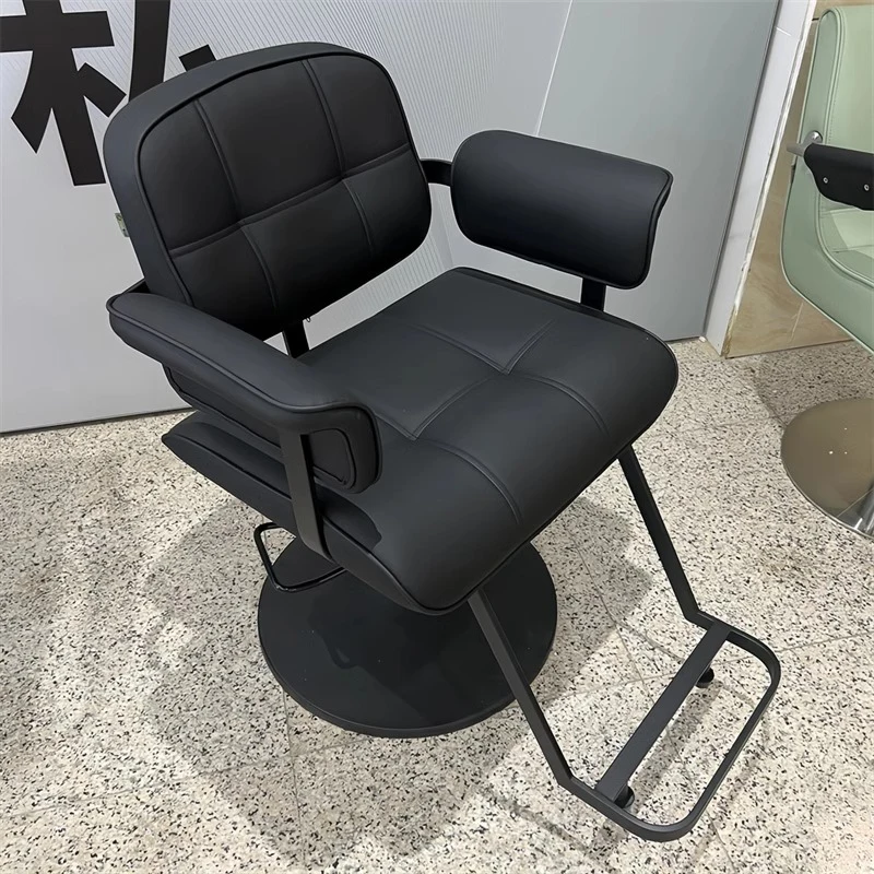 Online Celebrity Modern Barber Chairs Nordic Ergonomic Perm Hair Dyeing Chair Lift Swivel Salon Furniture Silla De Barberia FYBC