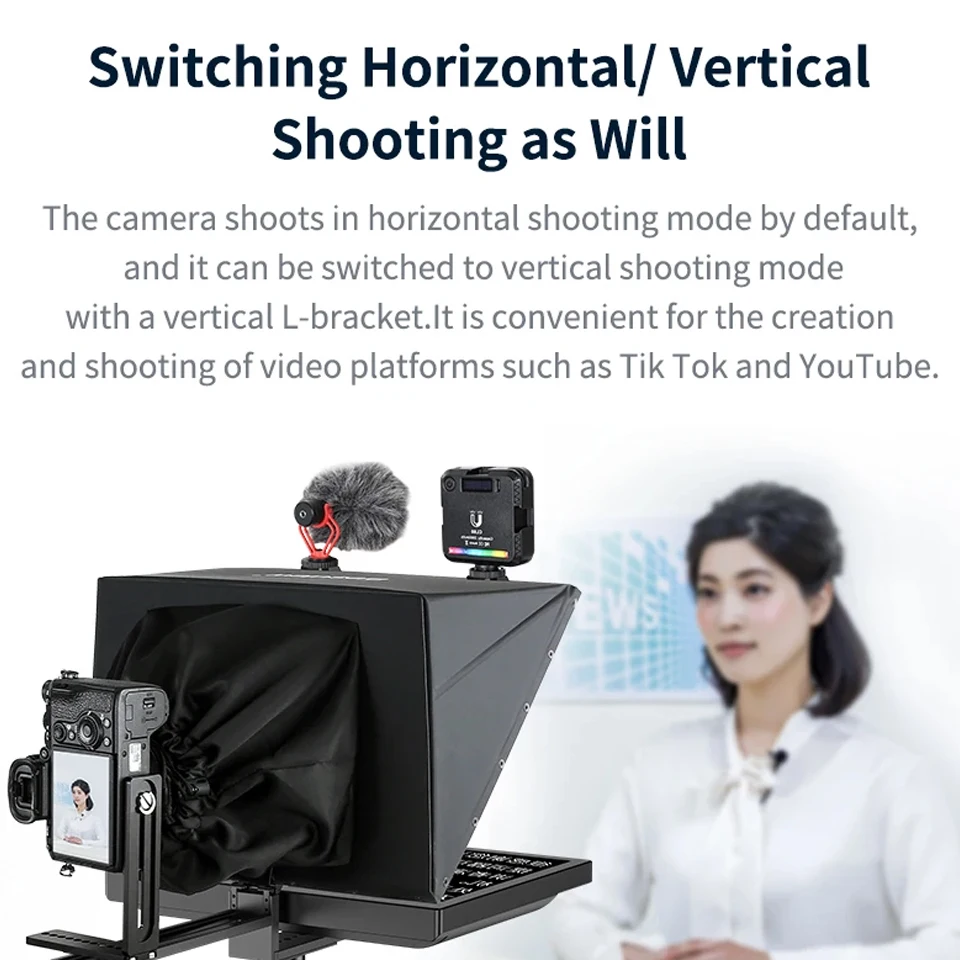 Desview T20 مقاس 20 بوصة ملقن بث احترافي بشاشة كبيرة قابلة للطي لتصوير البث المباشر #6