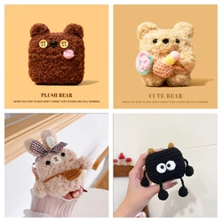 Plush Bear Airpods4 Airpods 3 pods2 1 Case Protective Case for AirpodsPro Pro2 Shell Cover Protective Case Earphone Accessories
