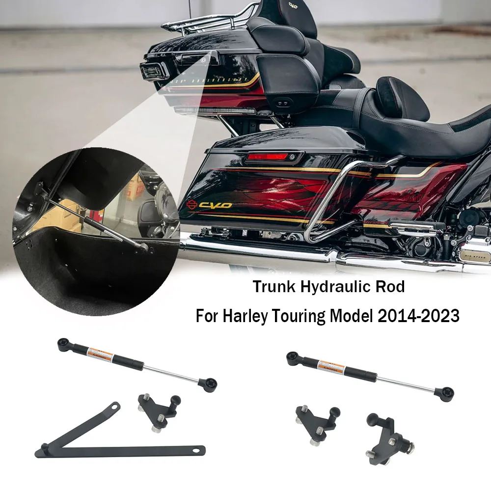 For Harley Touring Street Glide CVO Road Glide Road King 2014-2023 Motorcycle Accessories Support Hydraulic Rod Tour Pak Trunk