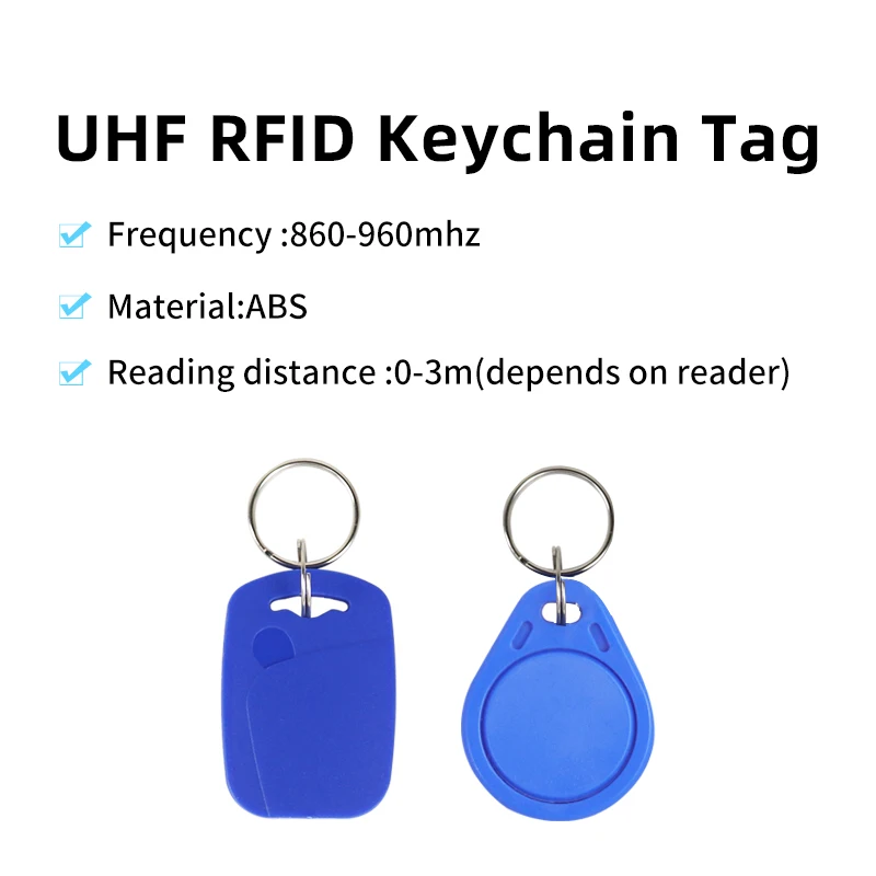 30pcs UHF RFID 860-960 MHz ABS Keychain Tag Is Used For Access Control Card Reading And Management
