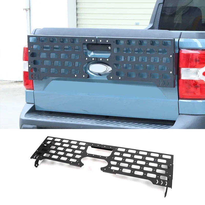 For Ford Maverick 2022-2025 Aluminum Alloy Car Rear Door Cargo Organizer Tailgate Molle Panel Tool Fixing Bracket Accessories