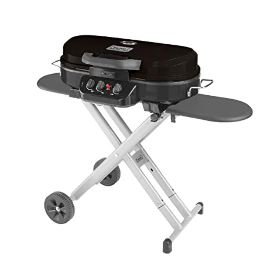

RoadTrip 285 Portable Stand-Up Propane Grill with 3 Adjustable Burners Instastart Ignition 20 000 BTUs of Power for Outdoor Coo