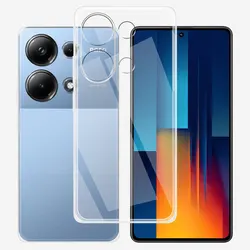 For Xiaomi Poco M6 Pro Case Clear Soft Silicone Cover Phone Case or Xiaomi Poco M6 Shockproof Clear Coque For Poco M6 Pro Fundas