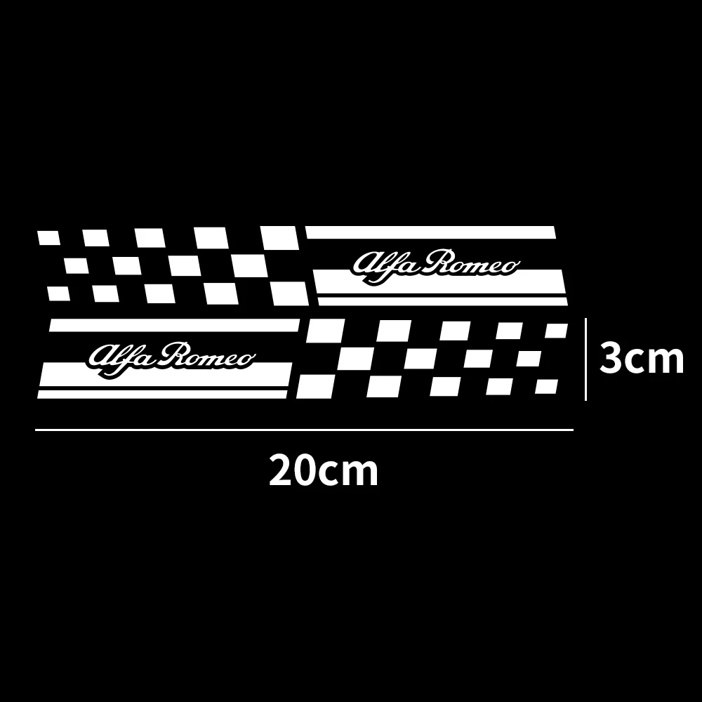 2pcs PVC Car Center Pillar Emblem Sticker B-pillar Body Decoration For Alfa Romeo 147 159 Sportiva Giulietta Giulia Stelvio MiTo