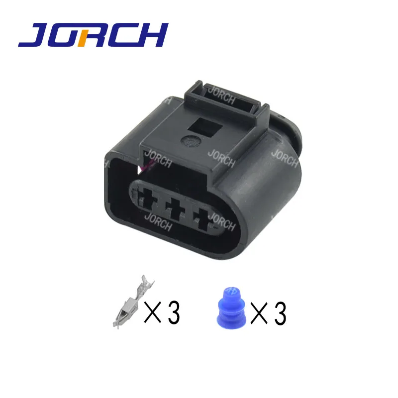 10 sets 3 pin VW auto waterproof connector 1J0973723 car 3.5 series sensor connectors plug  1J0 973 723