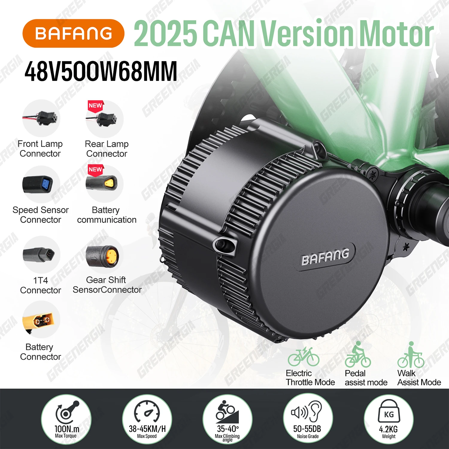 Bafang 48V 500W Mid Drive Motor Kit 48V BBS02 BBS02B Electric Bicycle Conversion Kits 8fun EBike Engine Parts With 48V Battery