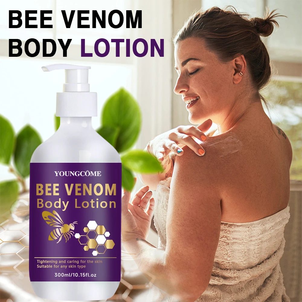 

BEE VENOM BODY LOTION Удаление морщин Тонкие линии Улучшение провисания кожи Увеличивает эластичность Массаж Осветляет лифтинг-лосьон для тела