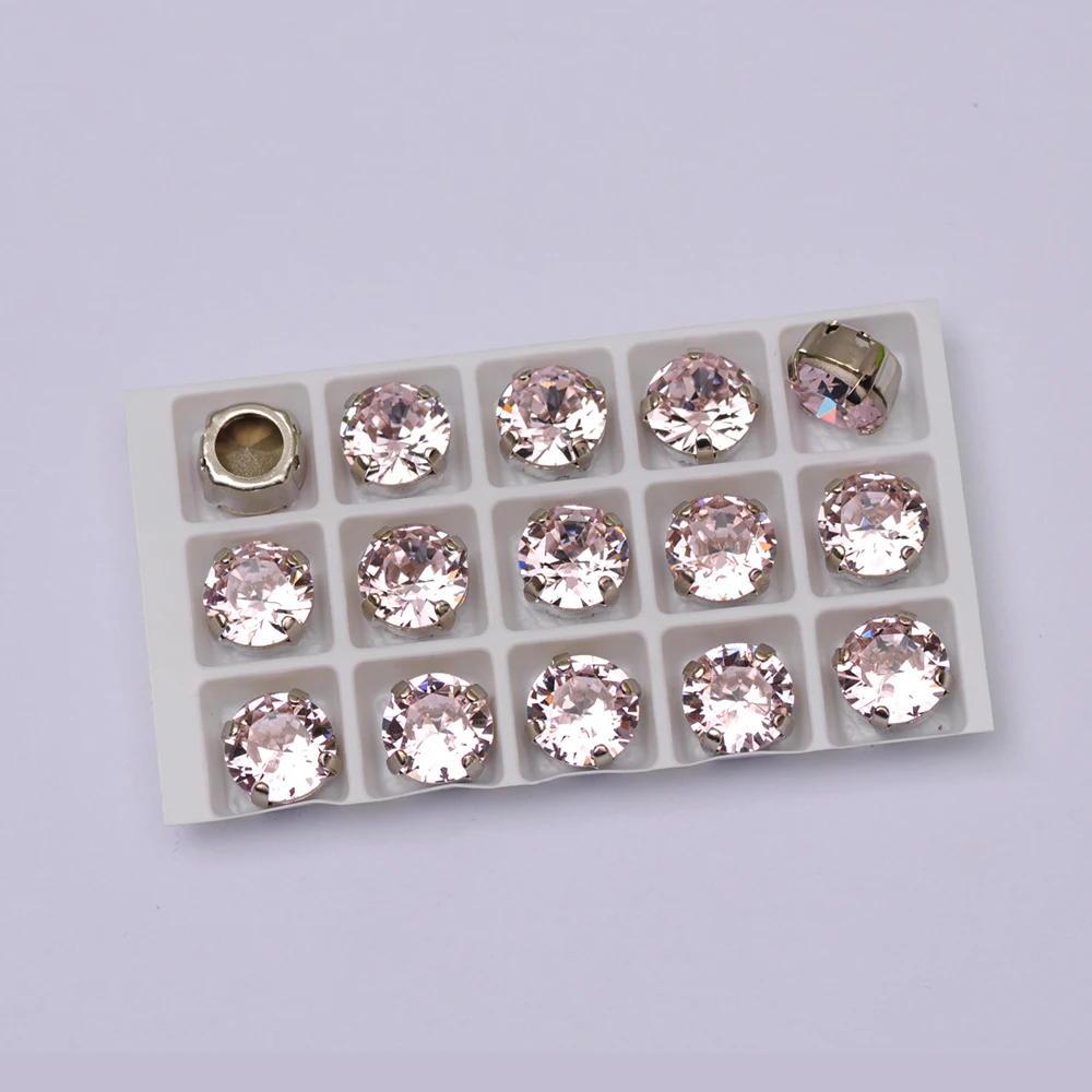 CTPA3bI Light Rose Sewn Glass Rhinestones Strass Brilliant Cut DIY Crafts Arts Crystal Beads For Jewelry Dancing Dress