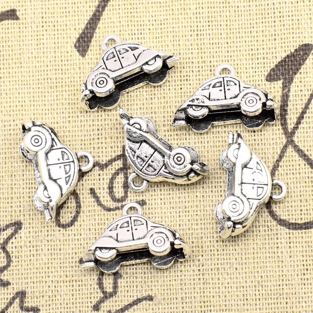 Jewelri For Woman Antiqu Charms Automobile Antique Silver Color Men Pendant 22x15mm 5pcs