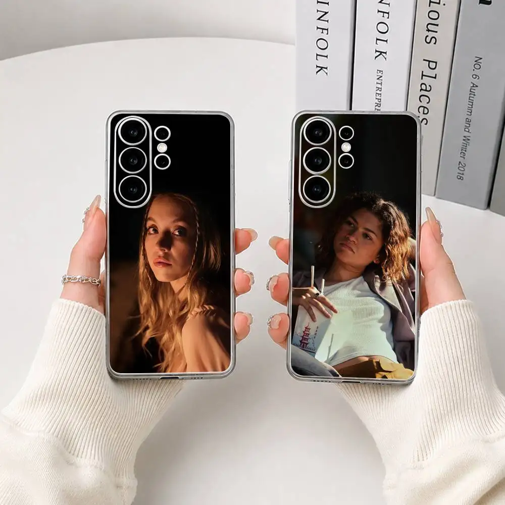E-Euphoria Season-n Phone Case For Samsung S25,S24,S21,S22,S23,S30,Ultra,S20,Plus,Fe,Lite Transparent Cover