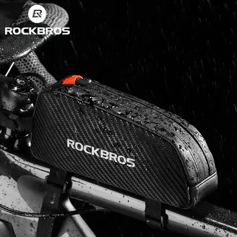 ROCKBROS 자전거 가방 방수 반사 전면 상단 프레임 튜브 대용량 초경량 자전거 가방 사이클링 파니 가방 1L