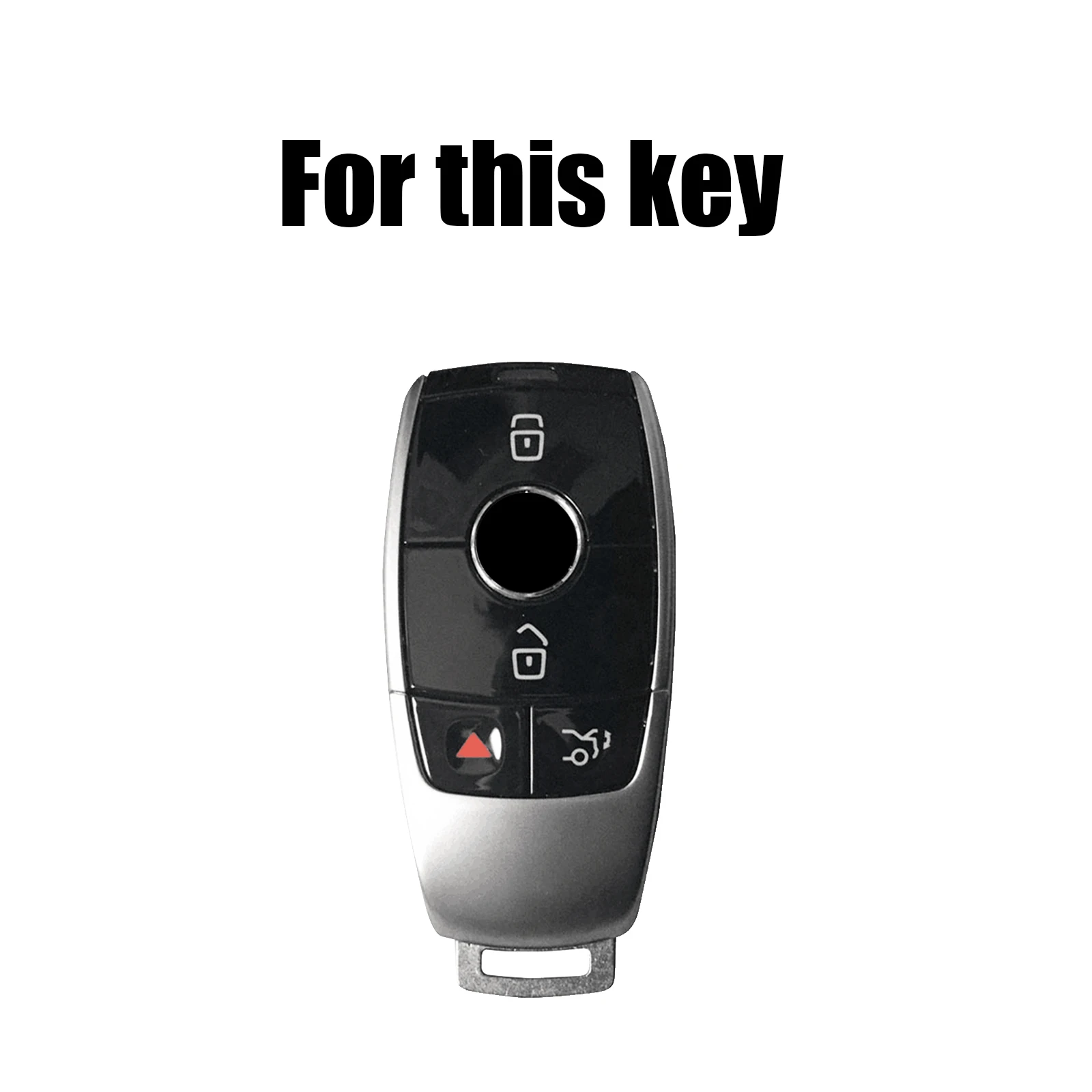 Silicone Key Fob Car Remote Cover Shell Case Key Chain Ring 4 Button Protector For Mercedes Benz E S C Class C63 AMG GLA GLB GLC