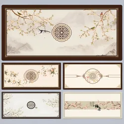 Traditional Chinese Style Mousepad Rubber XXL Cartoon Anime Gaming Mouse Pad Keyboard Mouse Mats Desk Mat Accessories Carpet