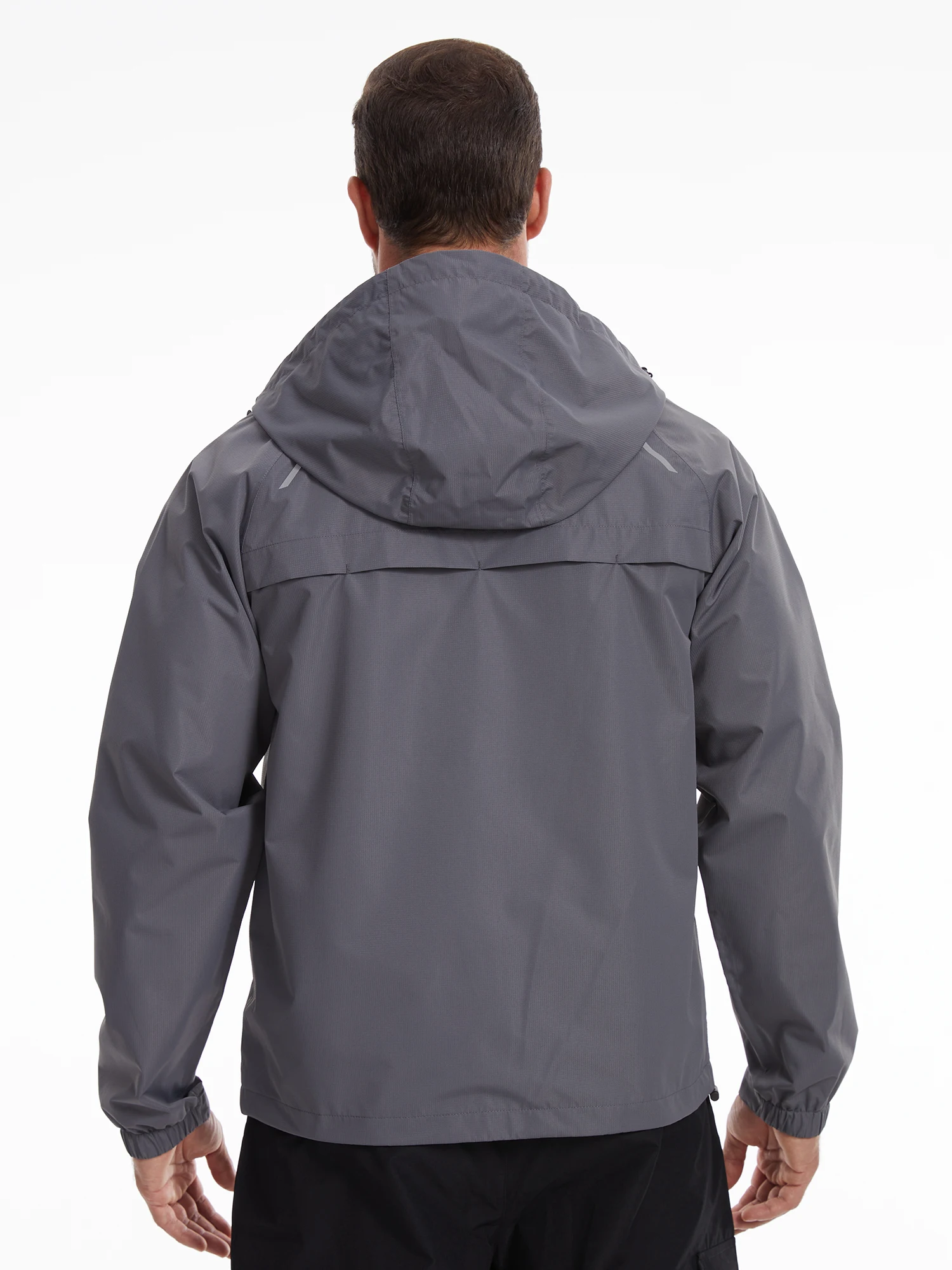 Sommerliche, wasserdichte Regenjacke für Herren, leichte, dünne Regenjacke mit Innentasche, ideal zum Campen, Wandern, Radfahren und Angeln. – Detail 13