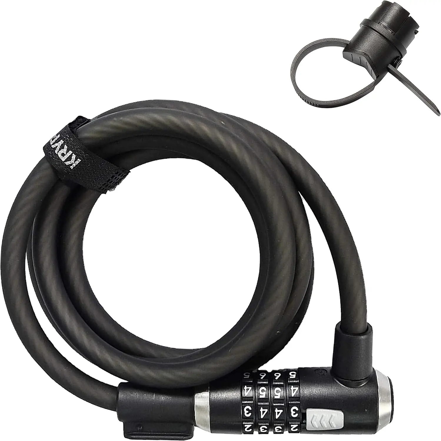 

12mm Heavy Duty Braided Steel Bike Cable Lock, 2FT/6FT/10FT Long Anti-Theft Security Lock for Bicycle, Outdoor Equipment