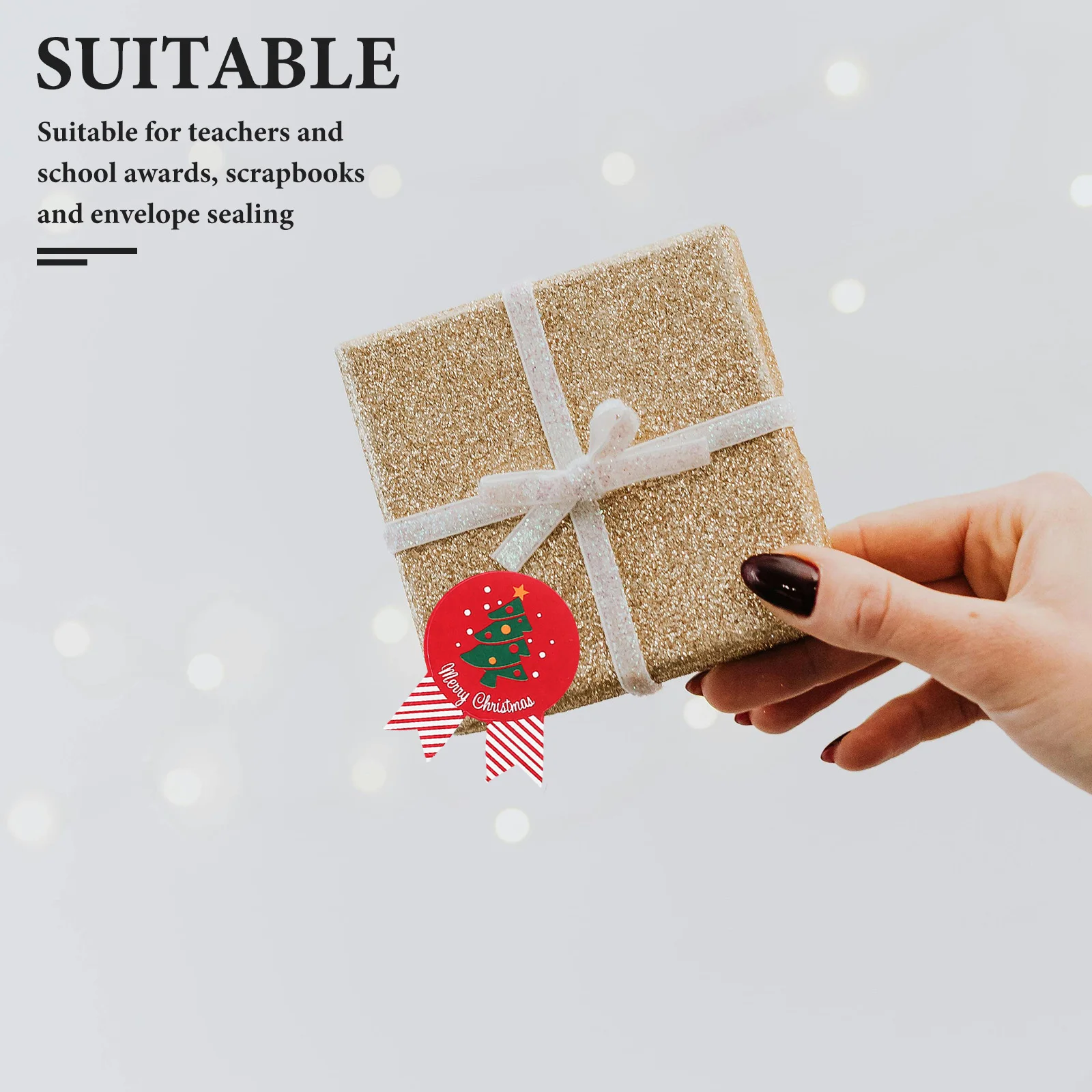 

20 Pcs Greeting Card Envelope Sticker Christmas Party Stickers Seals Wrapping Paper Tree Chritsmas Sealing