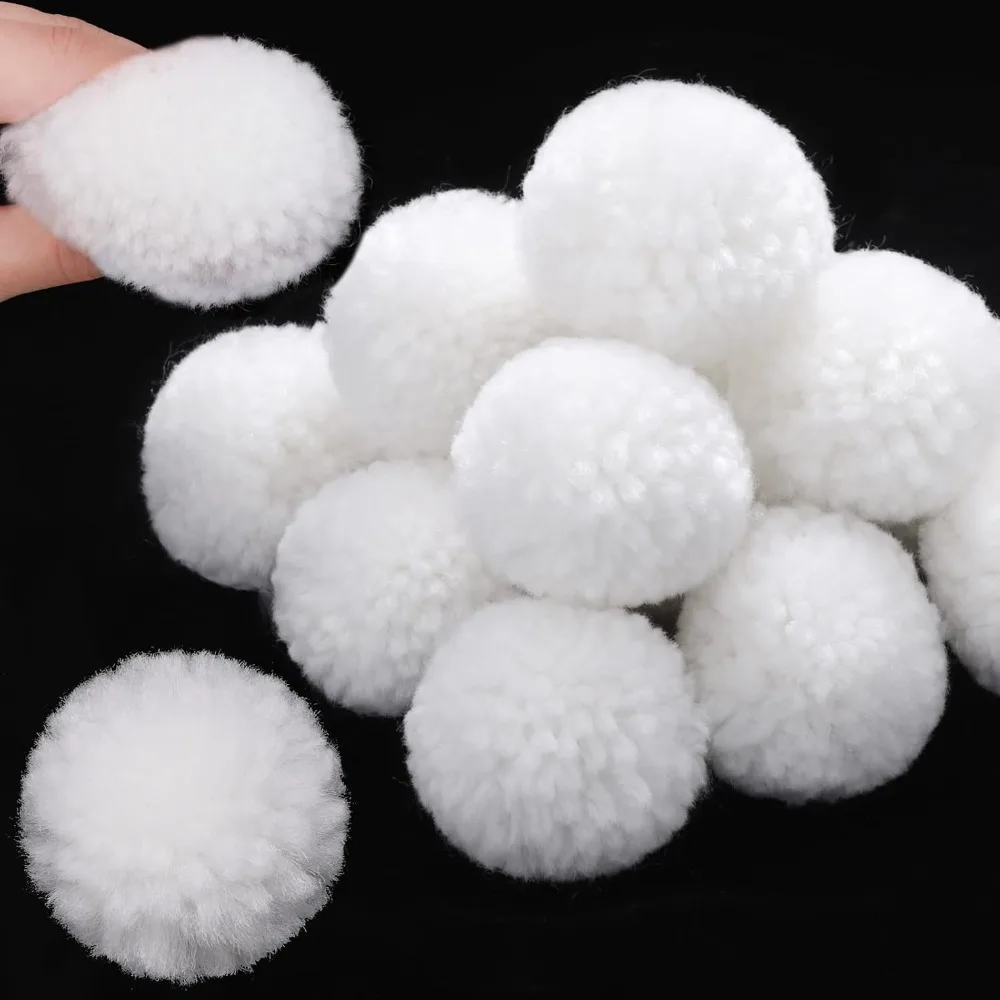 20 White Pom Pom Ba… - image