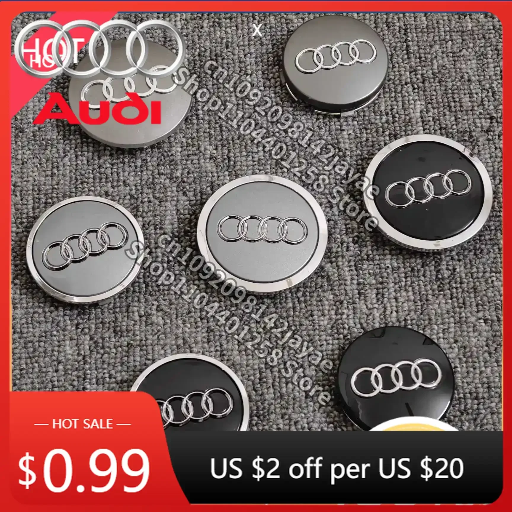 

Hub Caps Hot For Audi 4pcs 60mm 61mm 68mm 69mm Audi Hub Caps Car Wheel Center Caps For Audi A1 A2 A3 A4 A5 A6 A7 A8 S3 S6 Q3