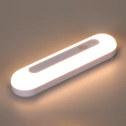 Motion Sensor LED Lamp, USB Rechargeable Cabinet Lamp Adjustable Brightness Stick-on Magnetic Night Light  for Closet Bedroom