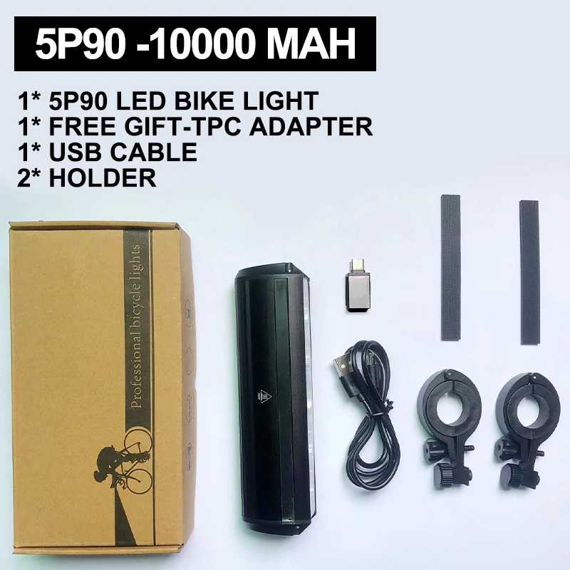 TouCloud Bicycle Light Front 10000mAh Bike Light Power Bank Waterproof Flashlight USB Charging MTB Road Cycling Lamp Accessories image 3