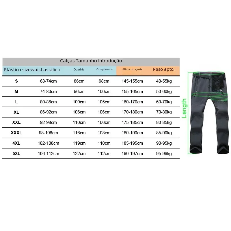 TRVLWEGO-pantalones de senderismo de invierno para hombre, pantalón cálido de forro polar impermeable, a prueba de viento, para acampar al aire