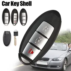 2/3/4 pulsanti Car Remote Key Shell Black Uncut Blade Car Key Case ABS per Nissan/Altima/Maxima/Murano/Rogue/Sunny/Teana/Versa