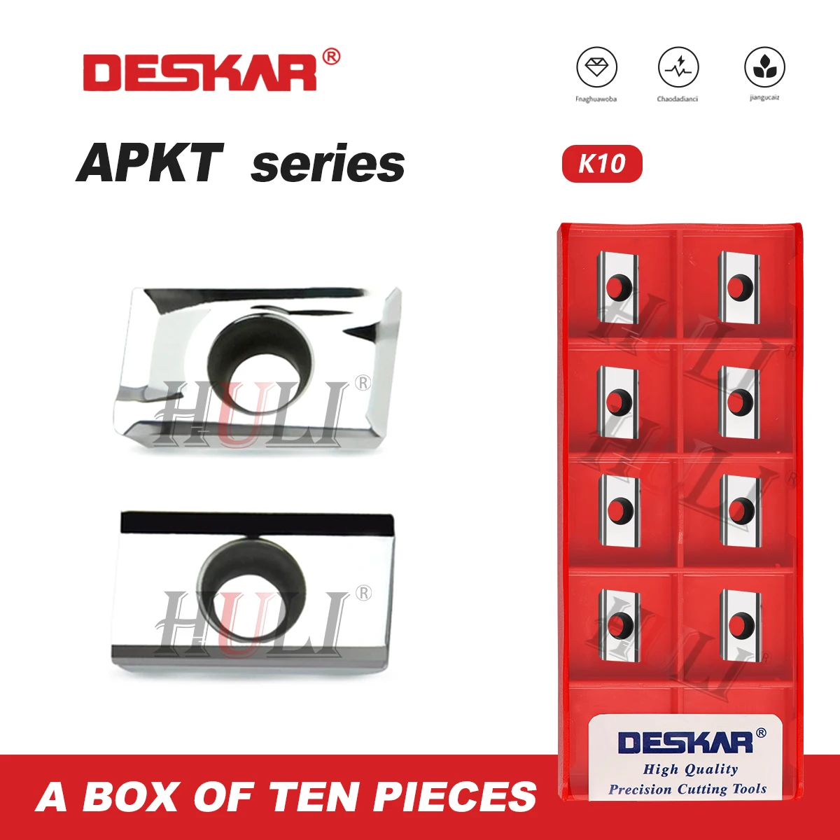 

DESKAR APKT1003PDFR-AL K10 APKT1604PDFR-G2 K10 100% Original CNC lathe Suitabl For Aluminum And Copper Processing Cutting Tool