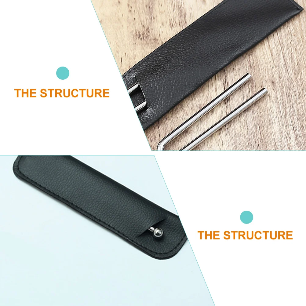 

3 Pcs Tuning Fork Storage Pouches Black Lightweight Portable Music Supplies PU Covers Guitar Accessories Sound Tool Protectors