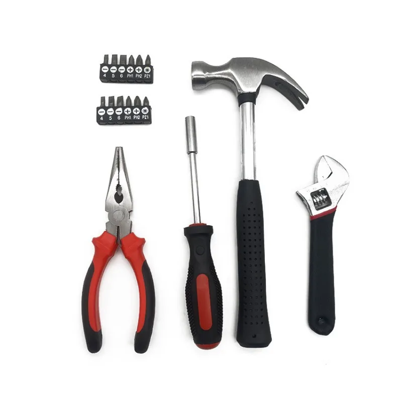 BIESUO 16-piece Household Tool Set Pliers Hammer Wrench Screwdriver Box Set Gift Tools