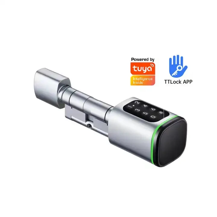 Smart Tuya App Cylinder Lock Keyless Electronic Door Lock Digital Code Euro Tuya Ble Smart Cylinder Lock