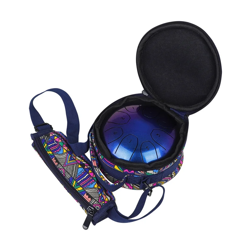 5.5인치 스틸 텅 드럼 백, 에테르 드럼 백, 핸드팬 드럼, 산스크리트 드럼 백, 핸드 숄더 백 쉬운 설치 사용하기 쉬운