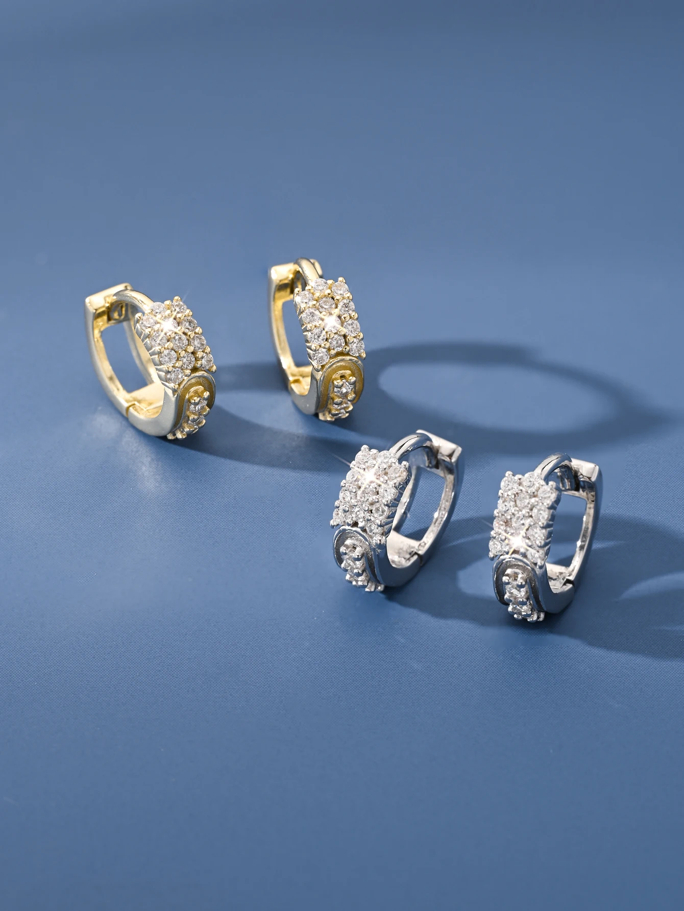Delicate Zirconia Inlaid Earrings - 925 Sterling Silver, Luxurious Elegant Style, Ideal Women's Gift For Holidays & Birthdays