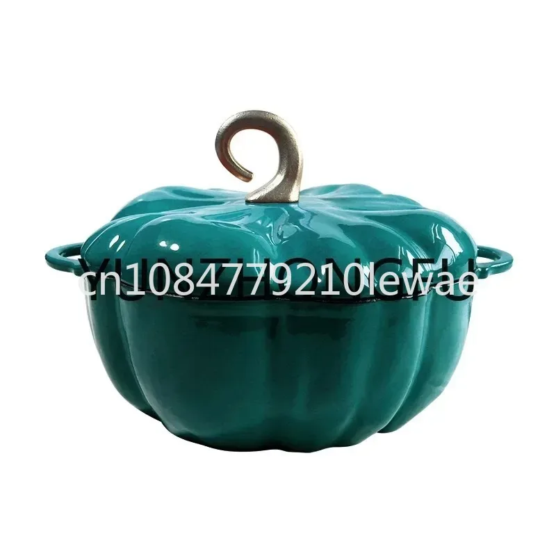 New Enamel Cast Iron Pot Dutch Oven Cookware Design Pumpkin Creativity  Coating Non Stick Casserole Pot with Lid