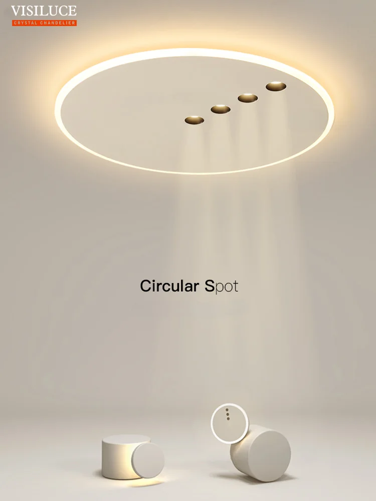 Imagem -06 - Nordic Rodada Dimming Led Lâmpada do Teto Sala de Estar Varanda Quarto Minimalismo Luzes com Holofotes