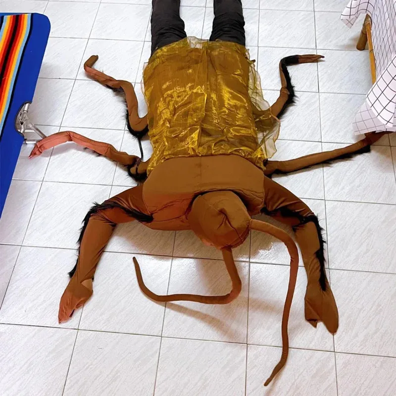 Divertido grupo familiar Cosplay carnaval disfraz de cucaracha adultos Unisex mono Animal disfraz de Halloween para niños AE0173