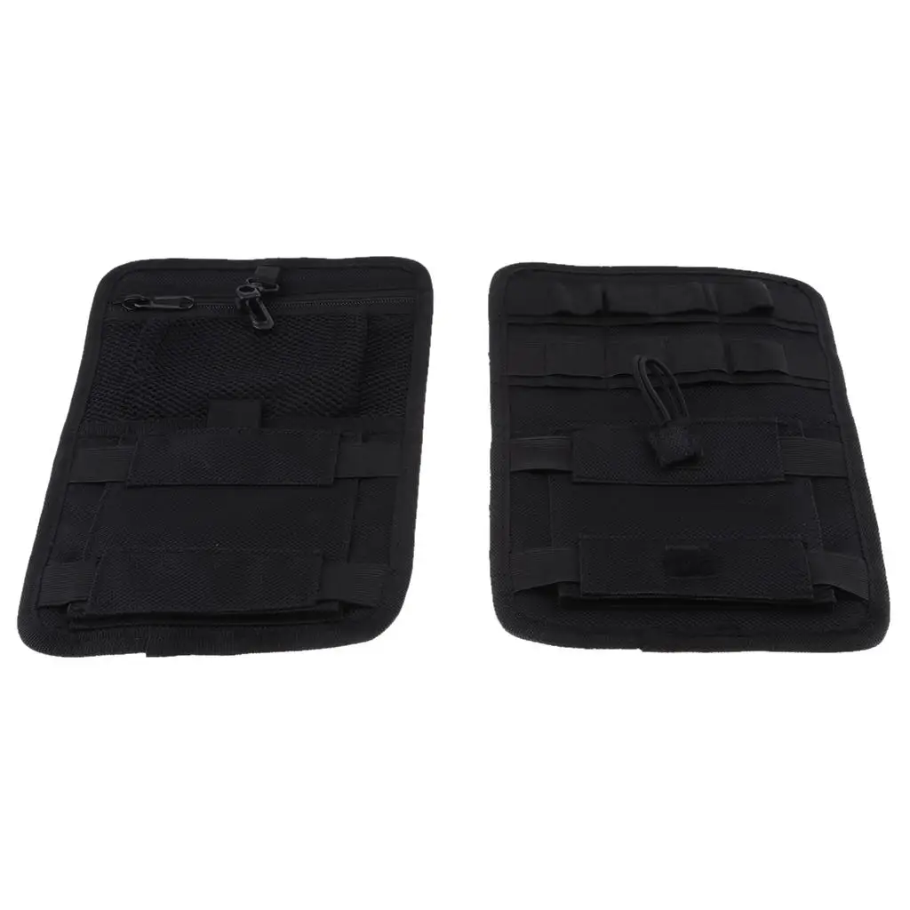 Black Saddlebag Organizer for Hard Bags Storage Pockets