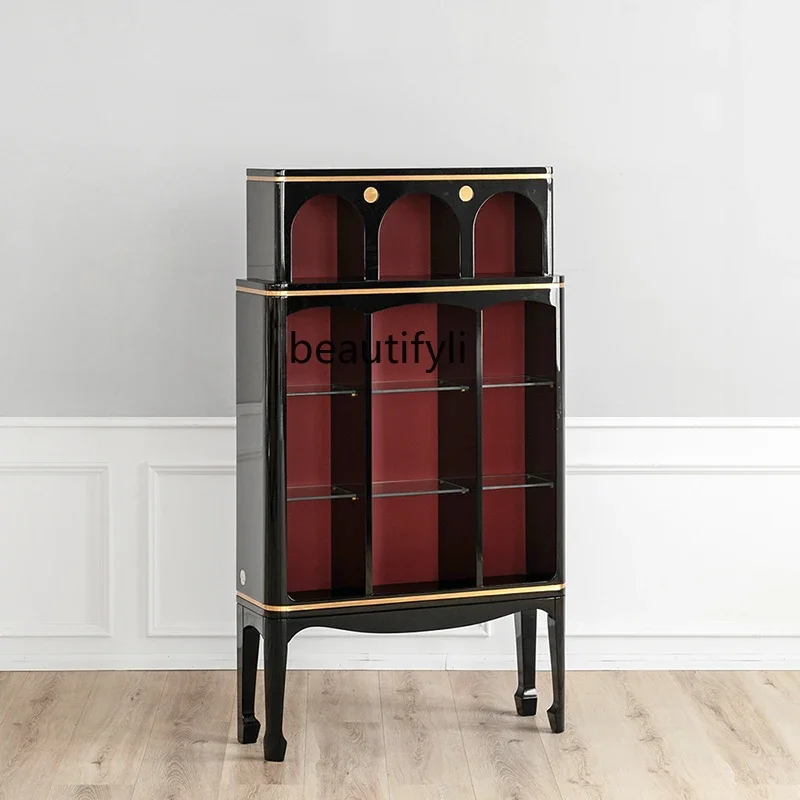 

Affordable Luxury Style Curio Cabinet Modern Art Design Entrance Cabinet Door Hall Side Cabinet
