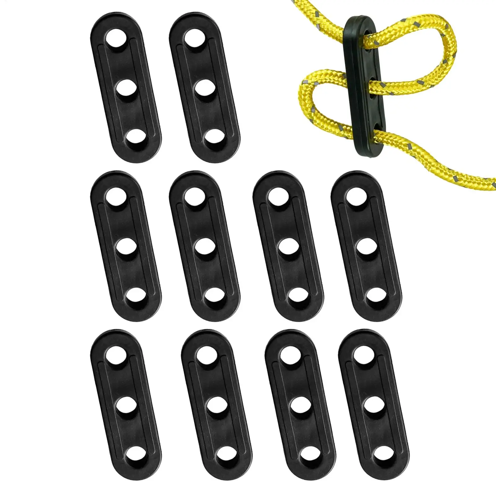 3 Holes Tent Wind Rope Buckle 10PCS Tent Guyline Tensioner Fixed Buckle Windproof Canopy Accessories For outdoor Camping Hiking