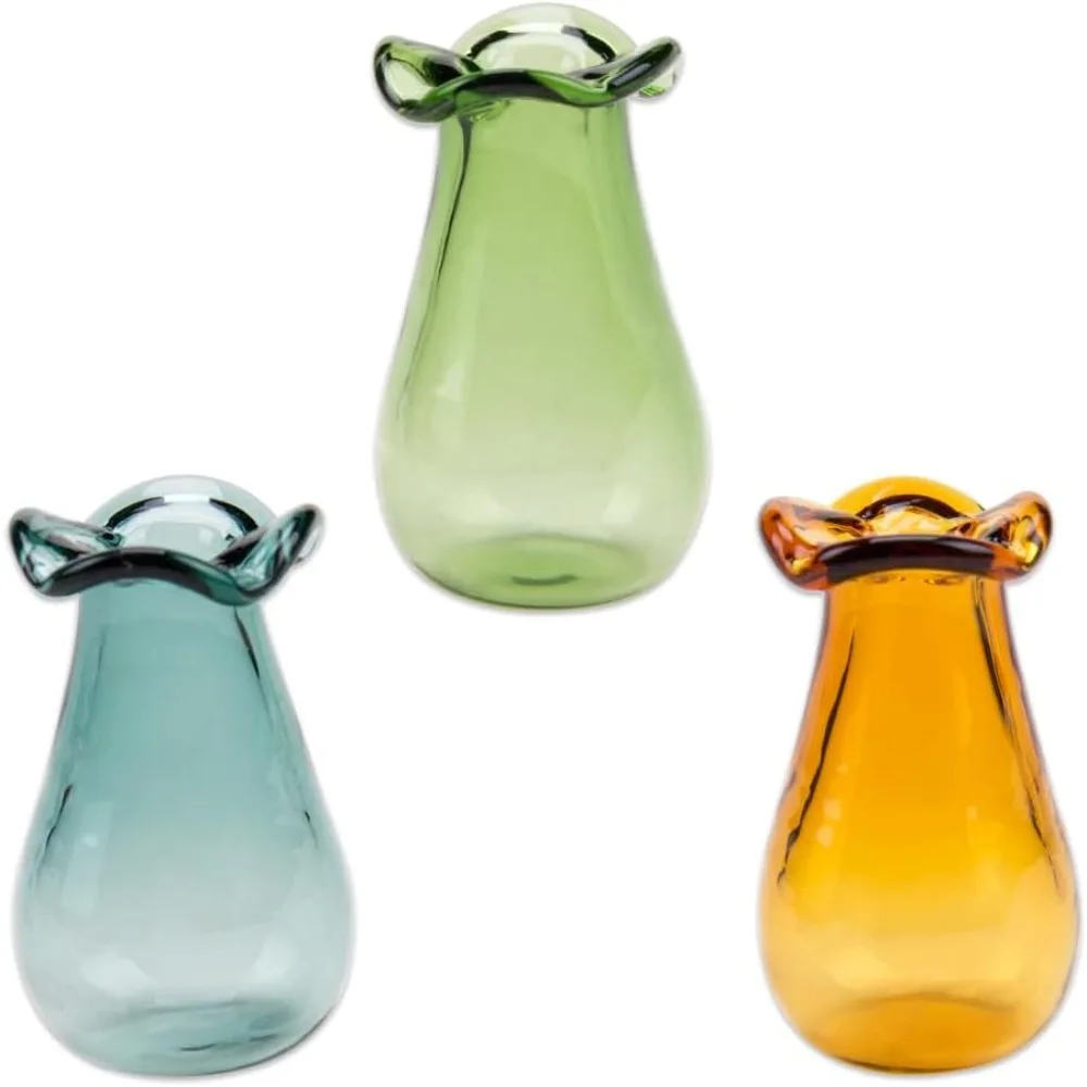 

3-piece cute vase holder and mini vase decoration, suitable for desk and home decoration